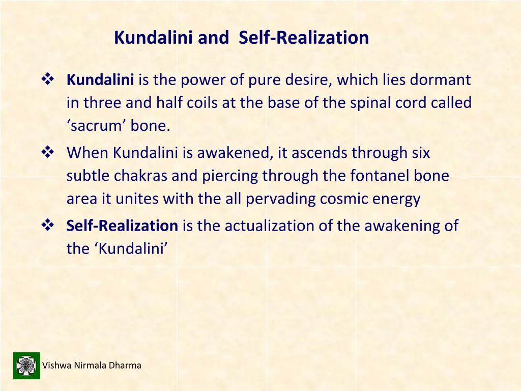 kundalini and self realization