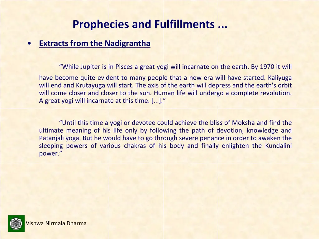 prophecies and fulfillments 1