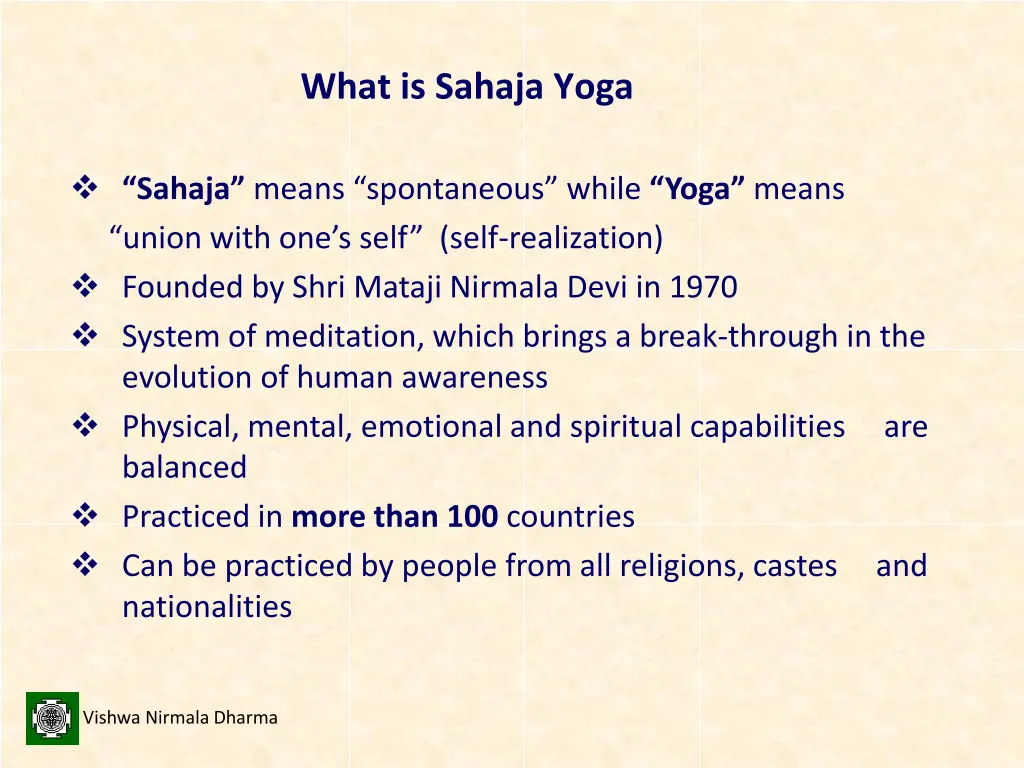 what is sahaja yoga