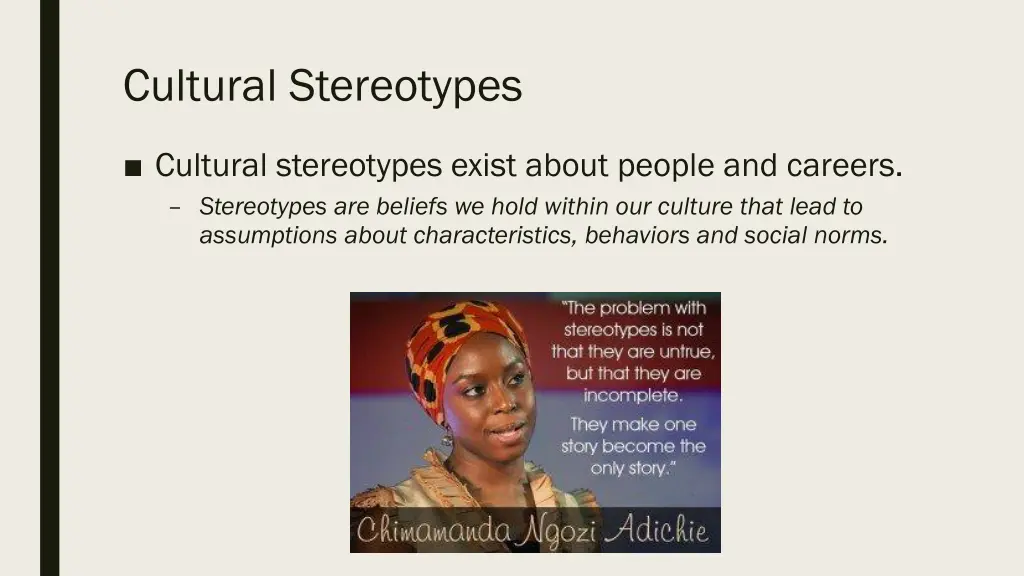 cultural stereotypes