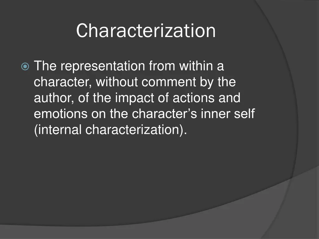 characterization 3