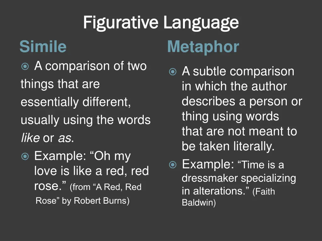 figurative language figurative language