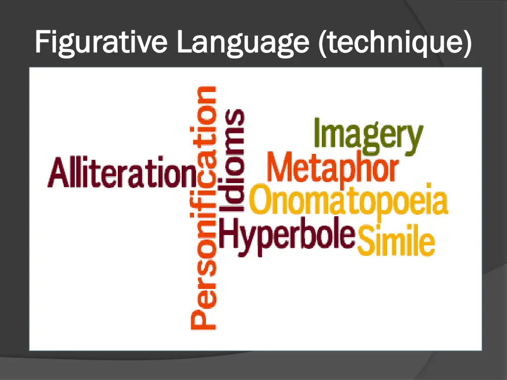 figurative language technique figurative language