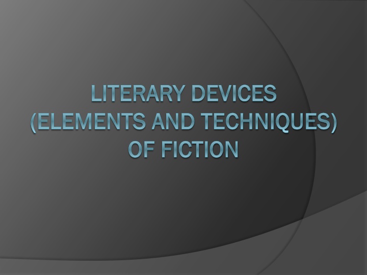 literary devices literary devices elements