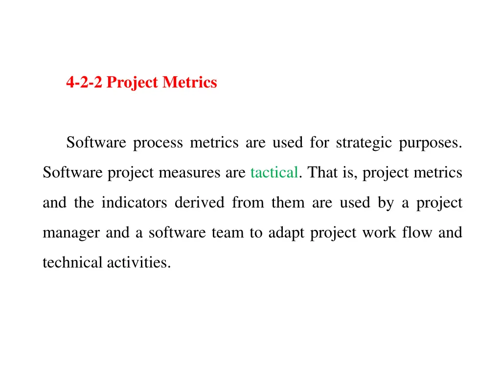 4 2 2 project metrics