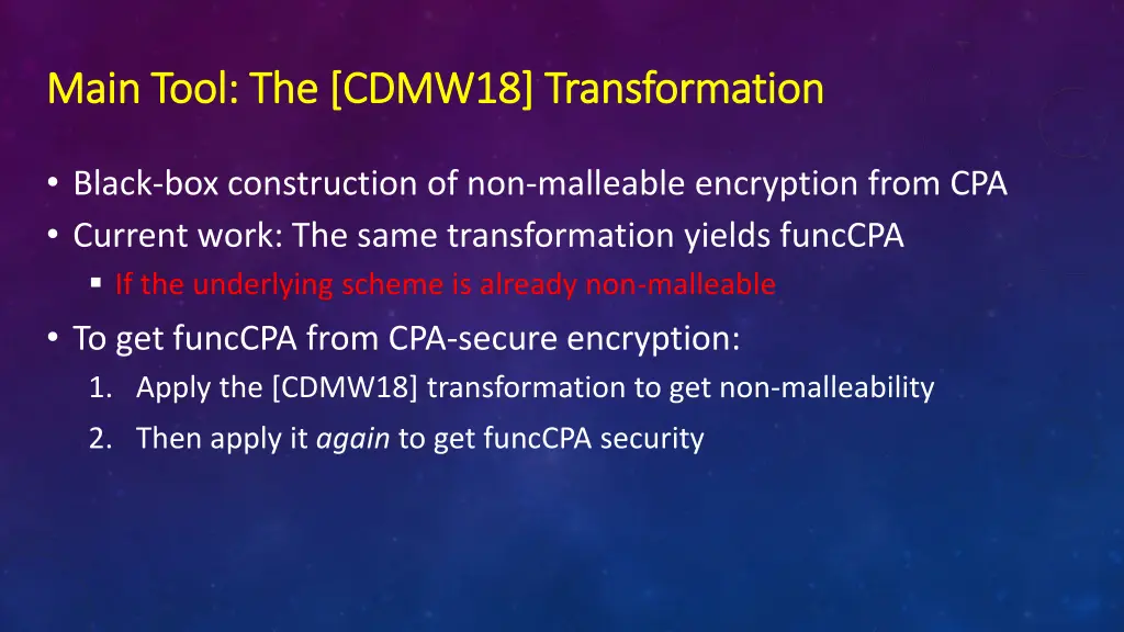 main tool the cdmw18 transformation main tool 1