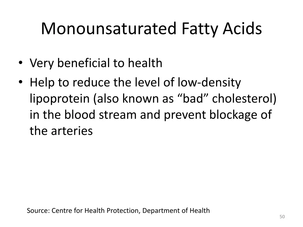 monounsaturated fatty acids