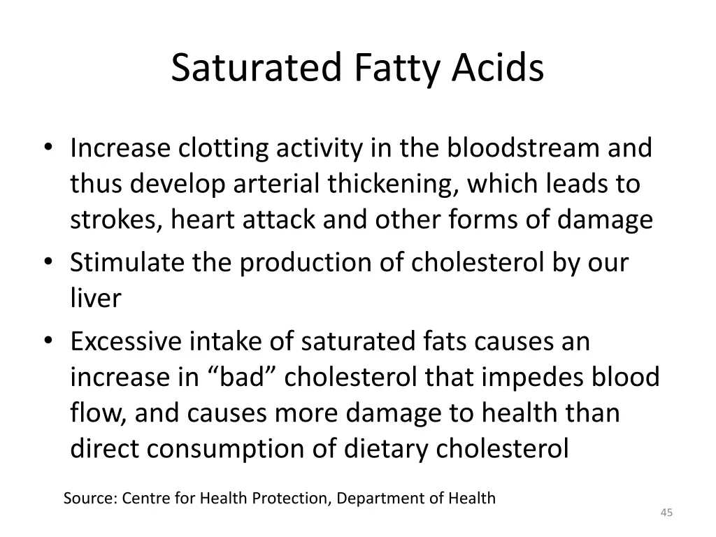 saturated fatty acids 1