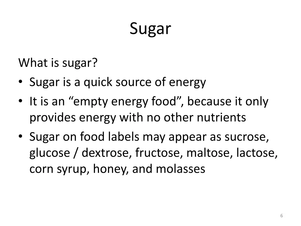 sugar