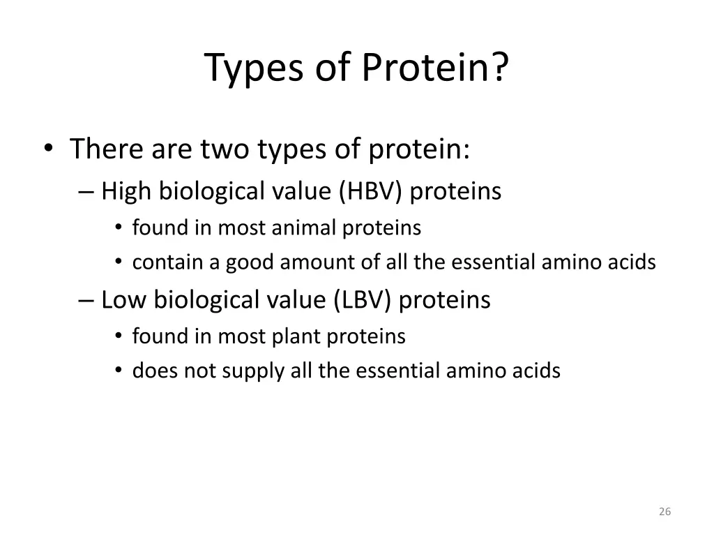 types of protein