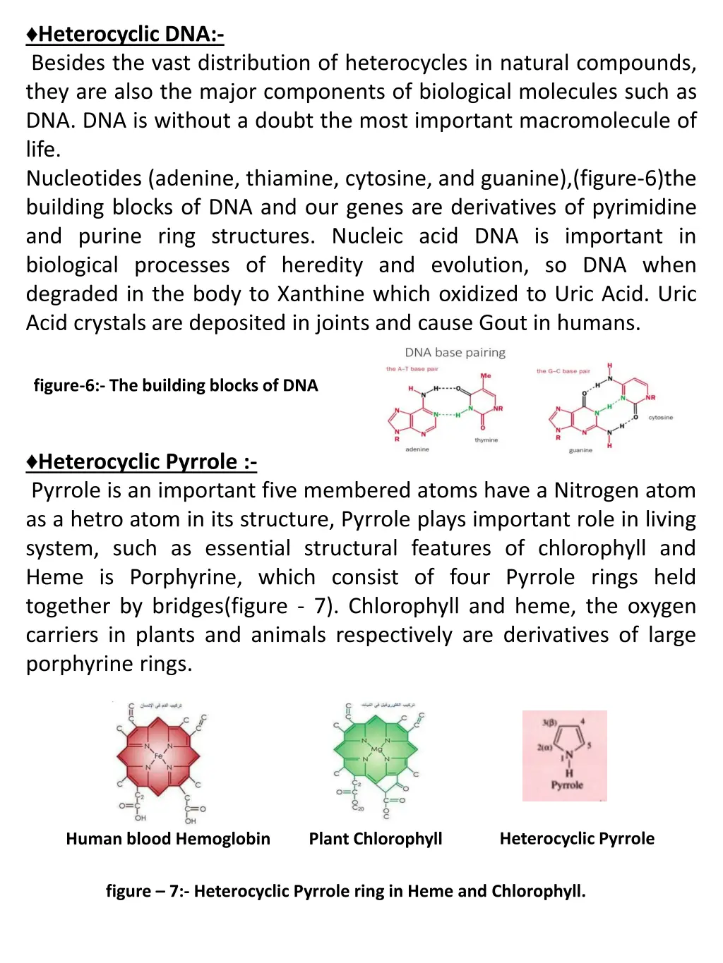 heterocyclic dna besides the vast distribution