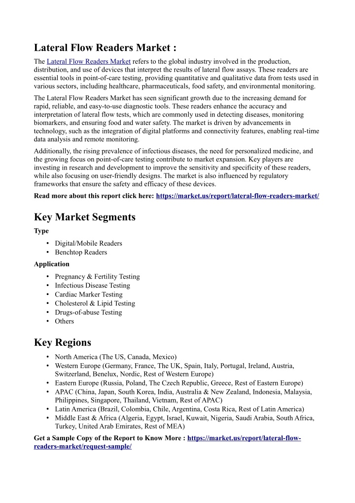 lateral flow readers market