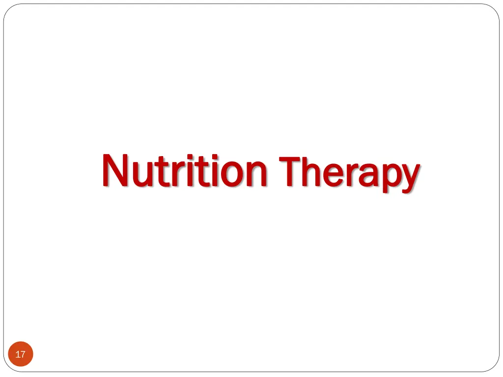 nutrition nutrition therapy