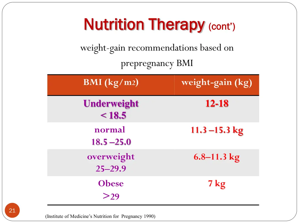 nutrition therapy nutrition therapy cont 2