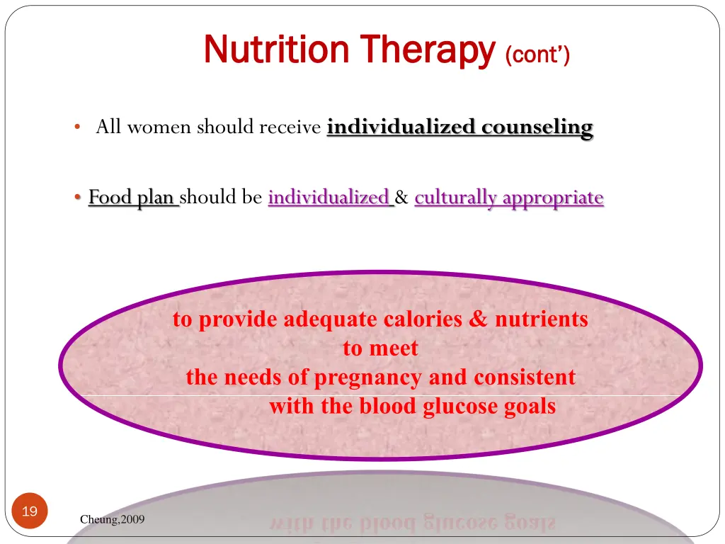 nutrition therapy nutrition therapy cont