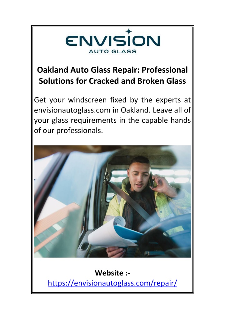 oakland auto glass repair professional solutions