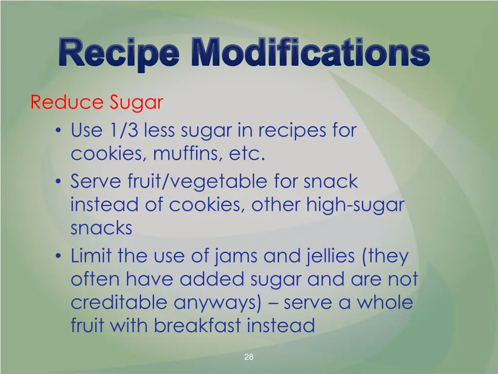 recipe modifications 4