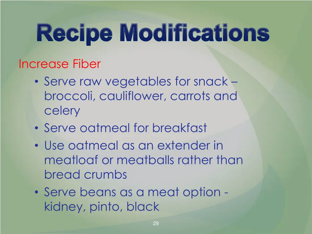 recipe modifications 5