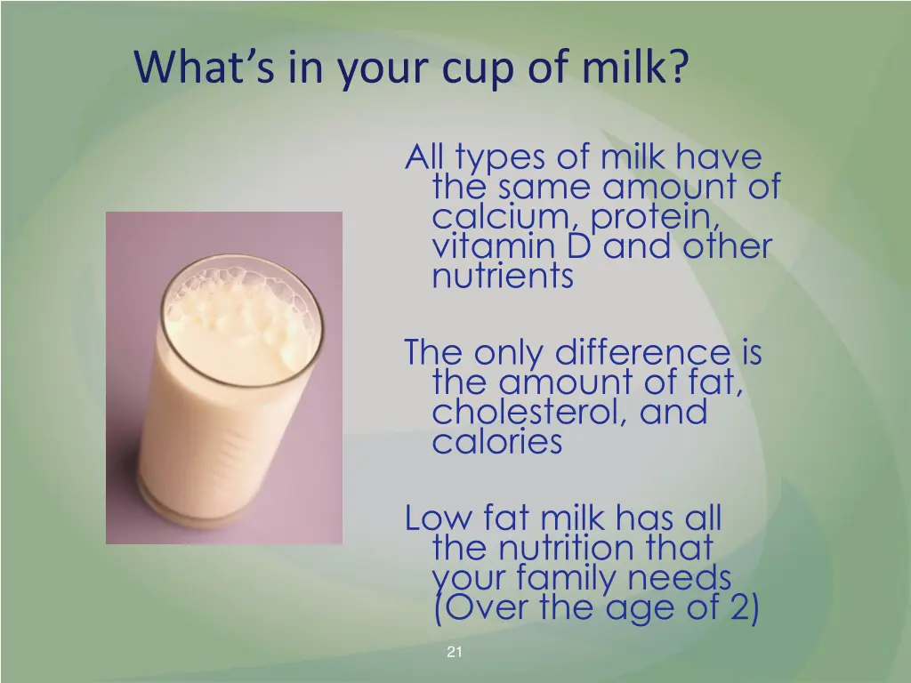 what s in your cup of milk