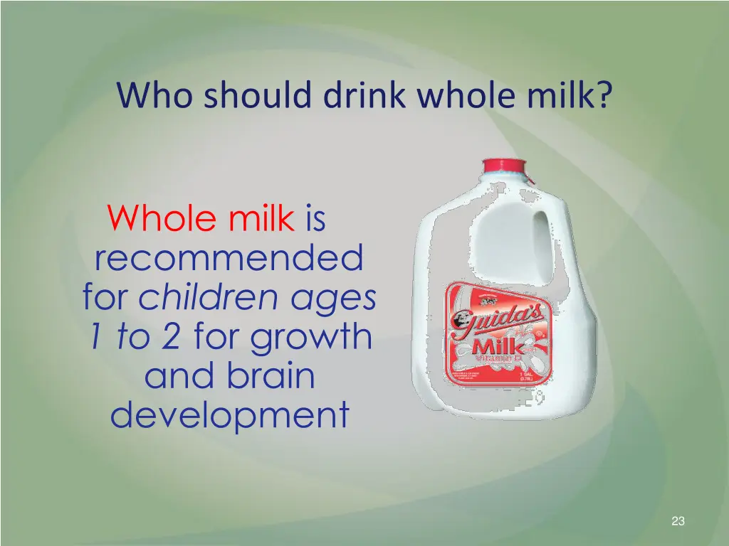 who should drink whole milk