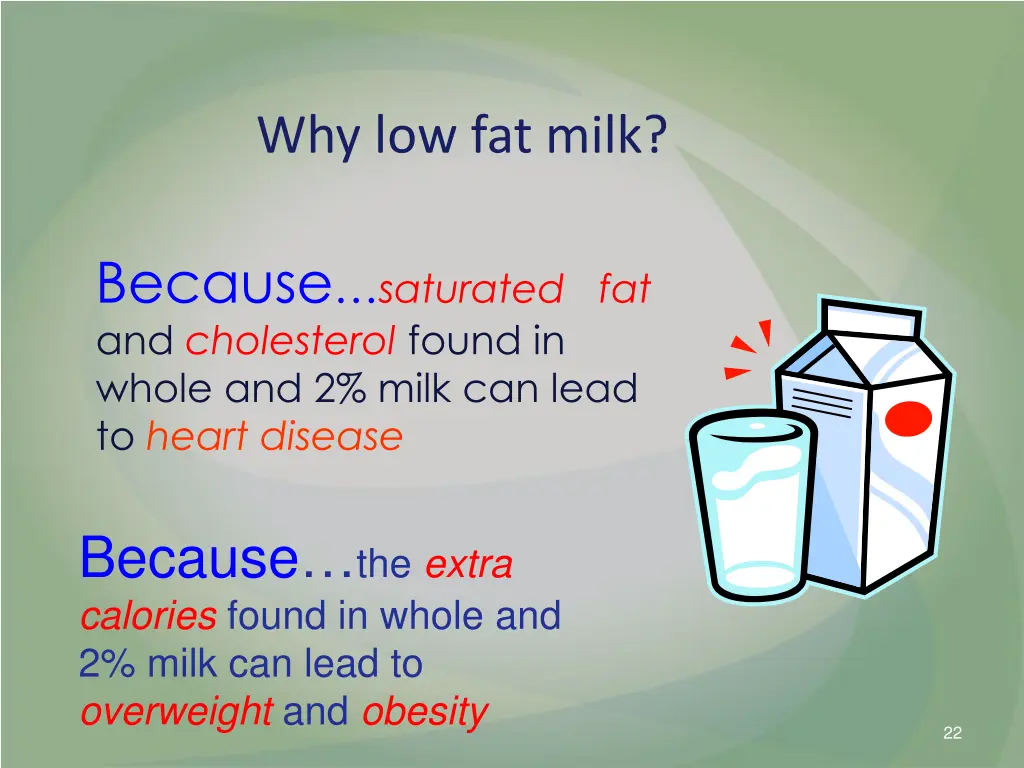 why low fat milk