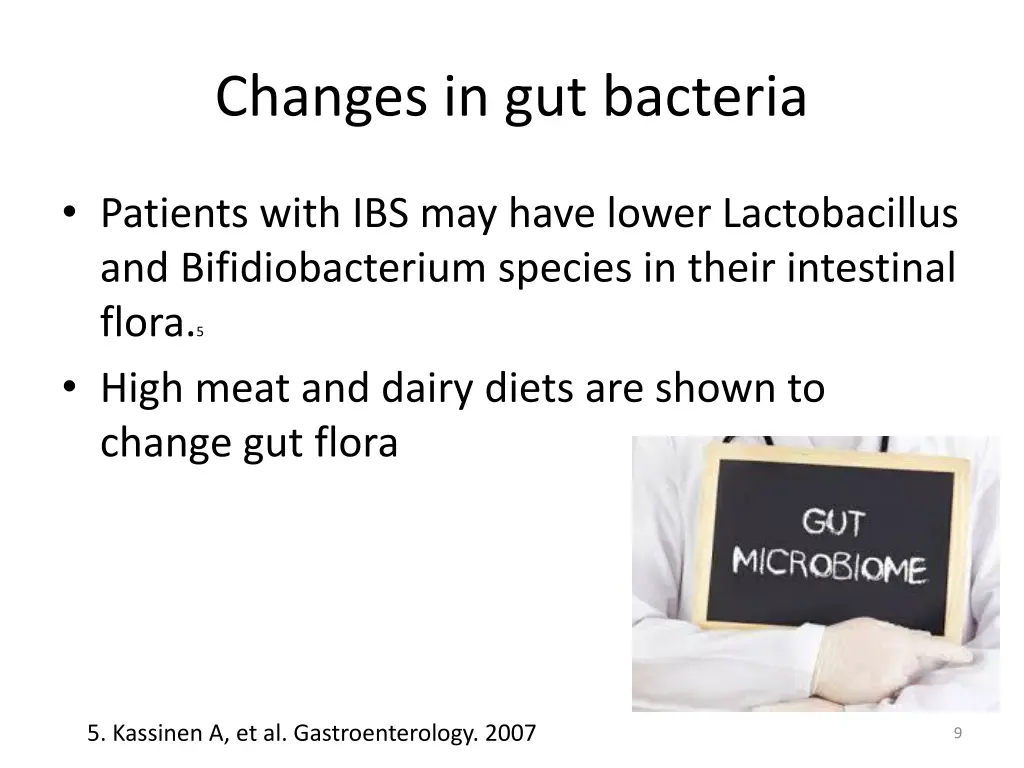 changes in gut bacteria