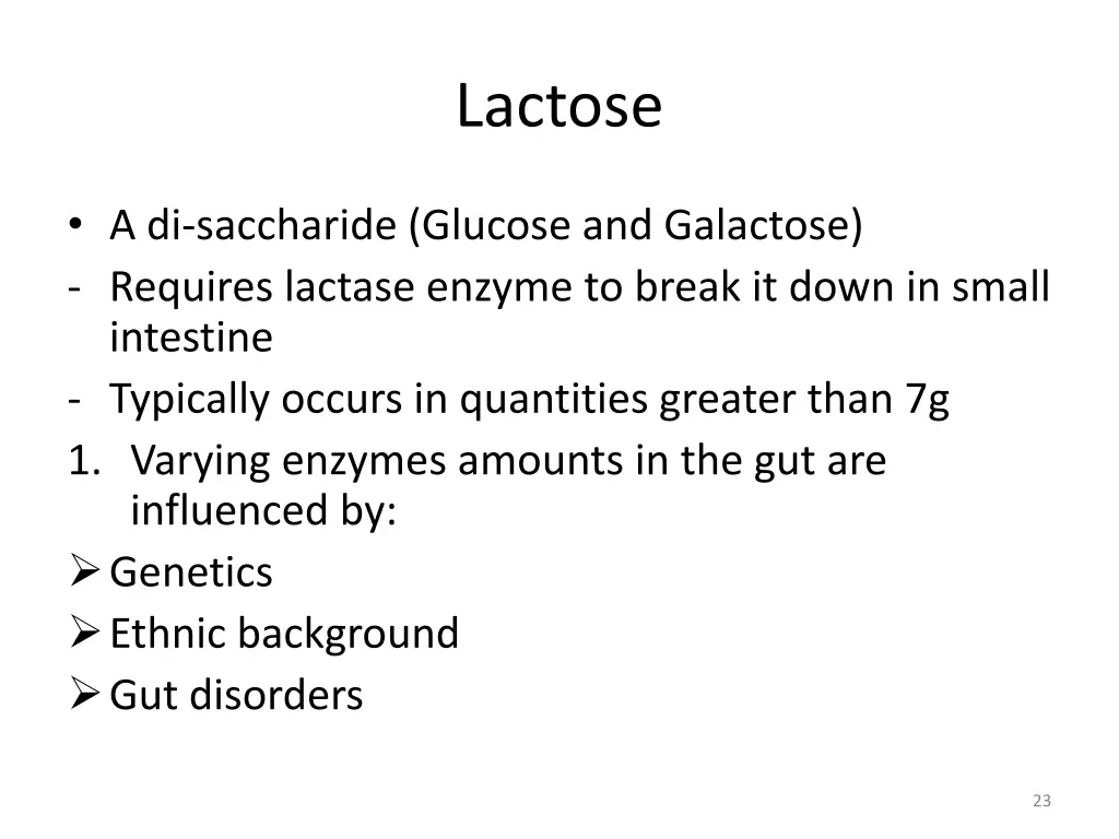 lactose