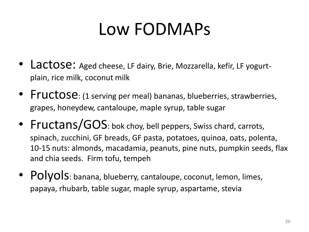 low fodmaps