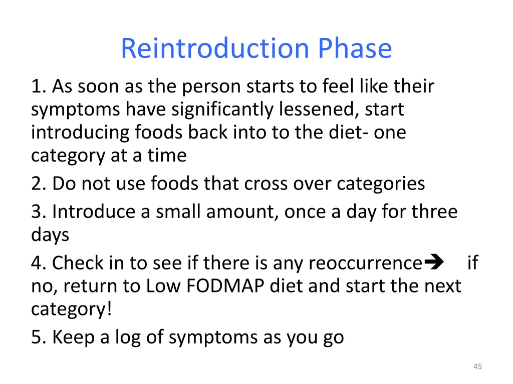 reintroduction phase