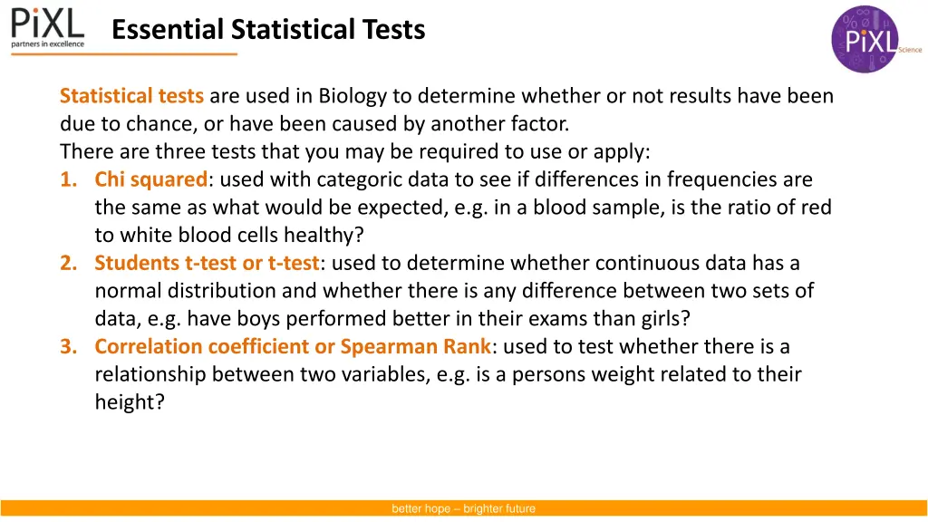 essential statistical tests