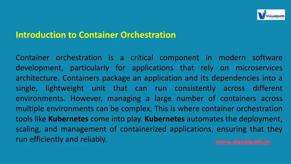 introduction to container orchestration