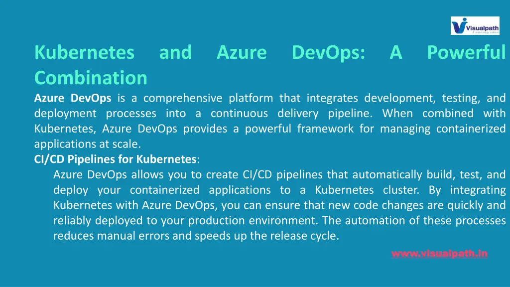 kubernetes combination azure devops