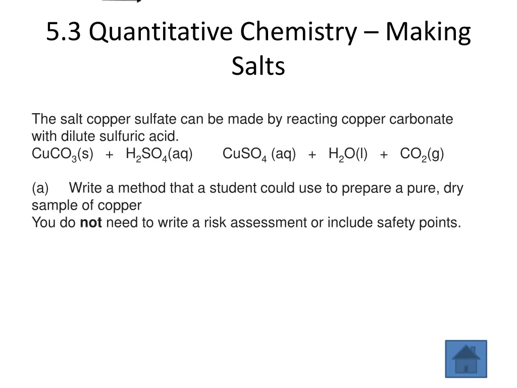 5 3 quantitative chemistry making salts