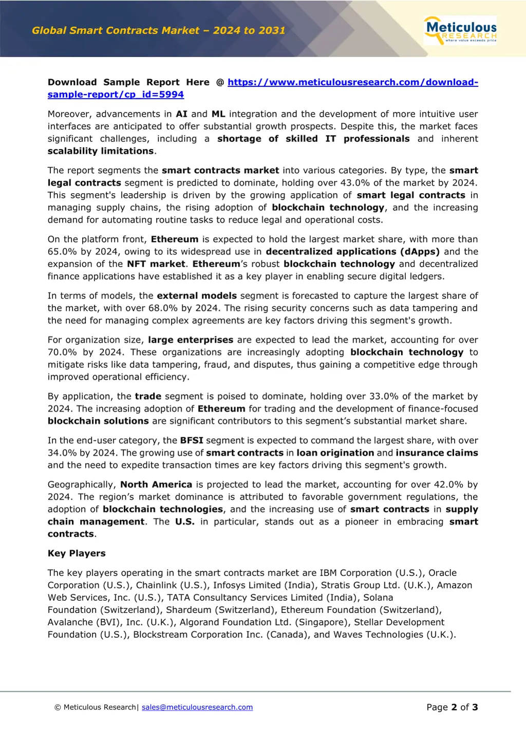 global smart contracts market 2024 to 2031 1