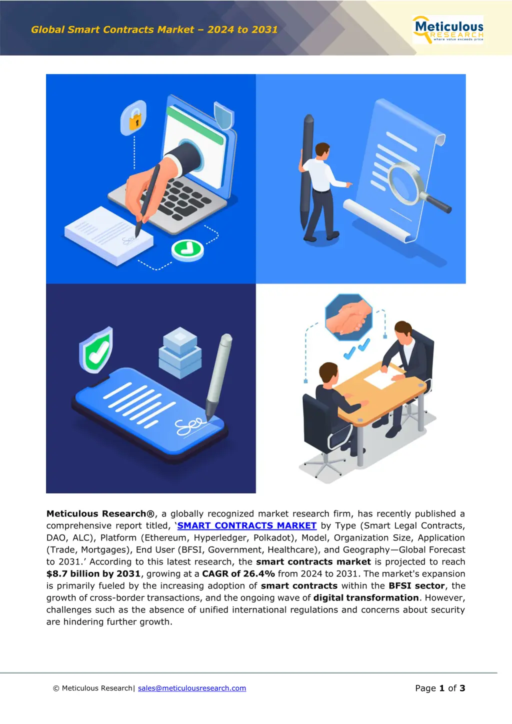 global smart contracts market 2024 to 2031
