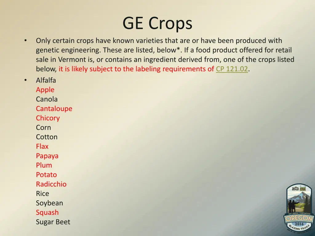 ge crops