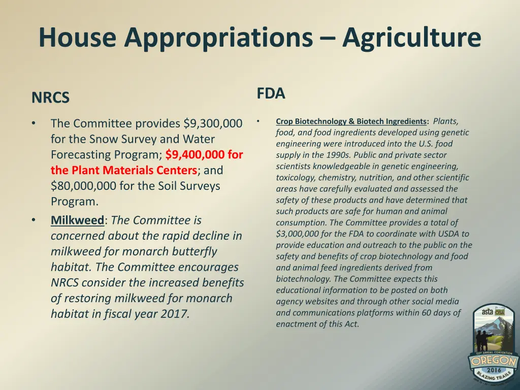 house appropriations agriculture 1