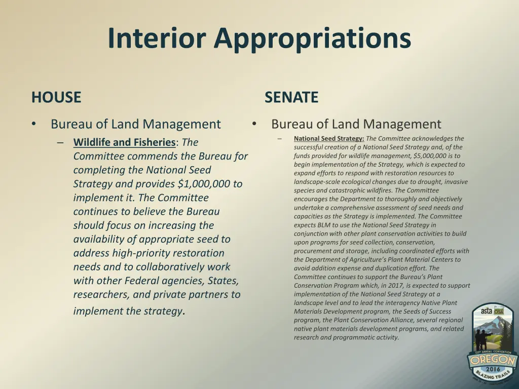 interior appropriations