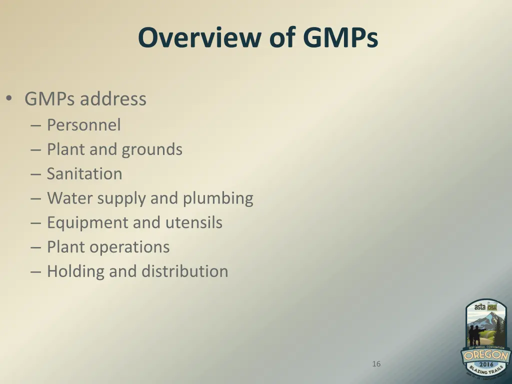 overview of gmps