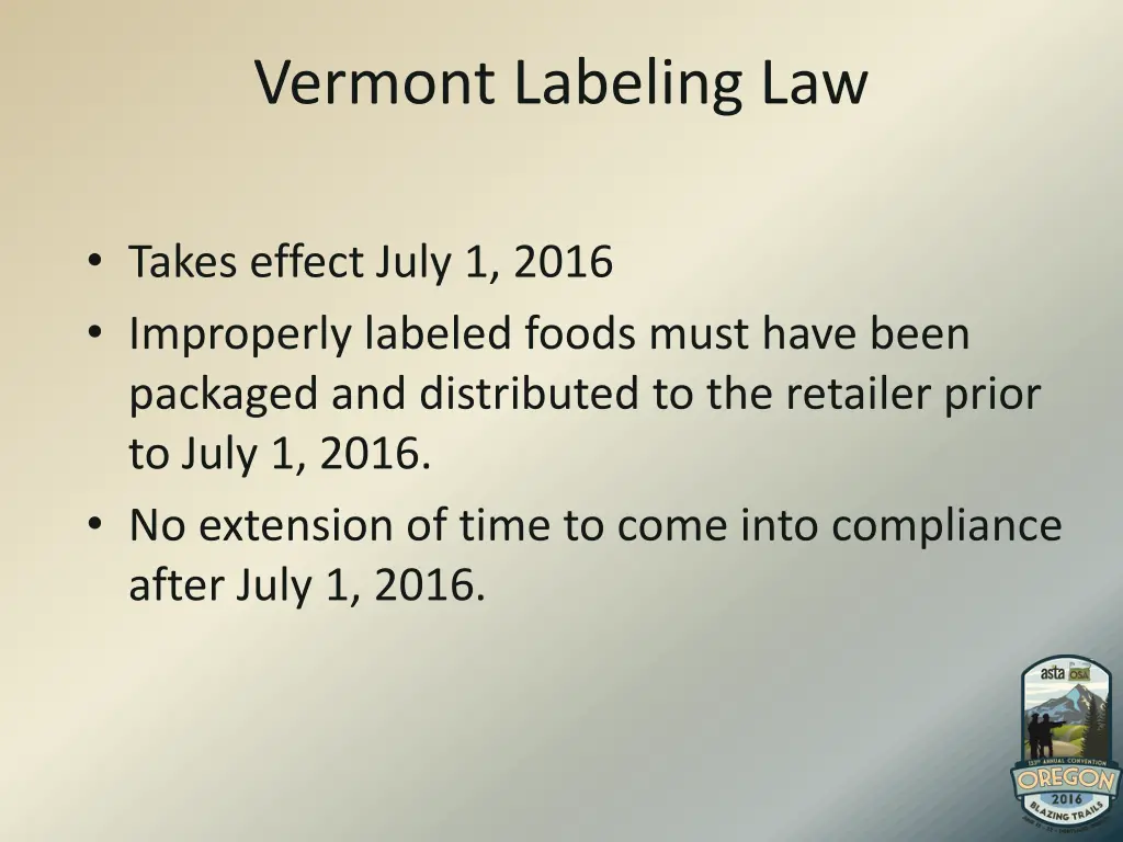 vermont labeling law