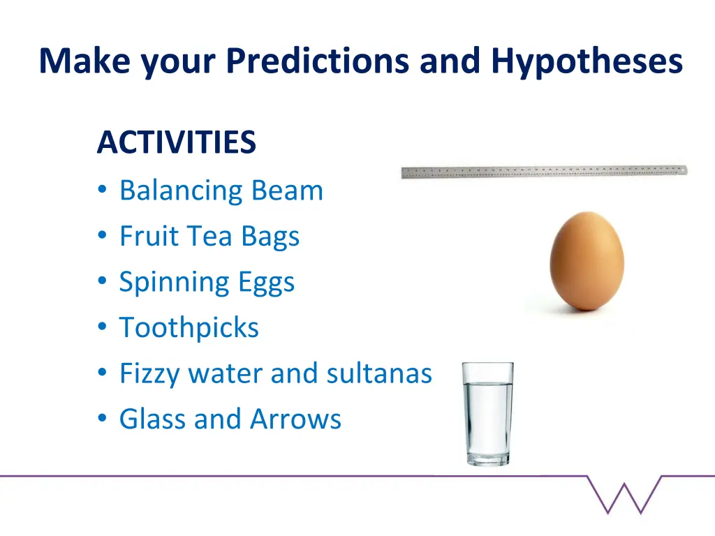 make your predictions and hypotheses