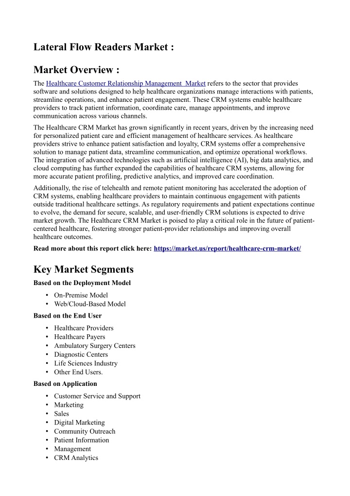 lateral flow readers market