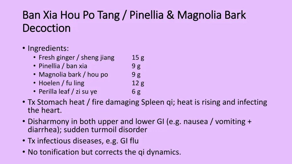 ban xia ban xia hou decoction decoction