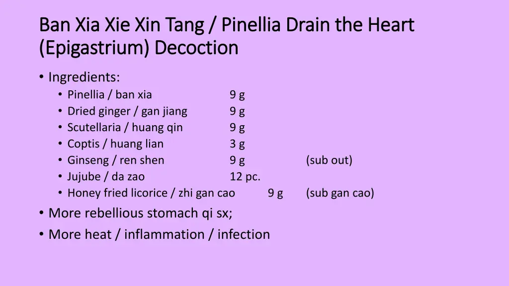 ban xia ban xia xie epigastrium decoction