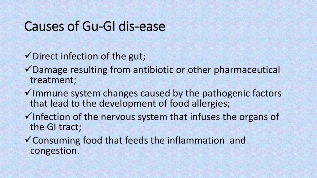 causes of gu causes of gu gi dis