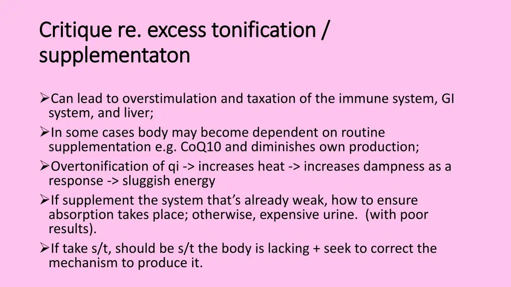 critique re excess critique re excess