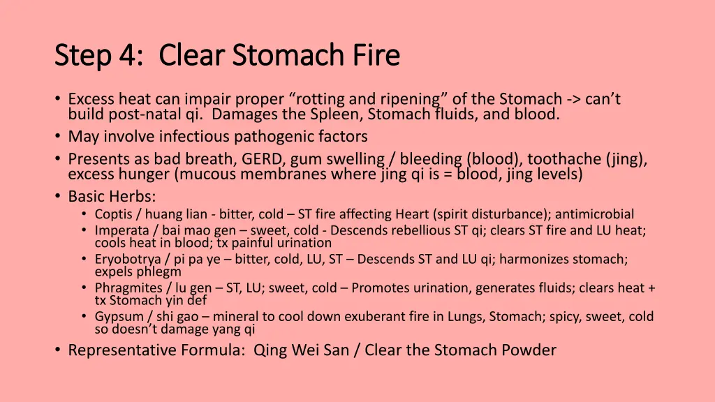 step 4 clear stomach fire step 4 clear stomach