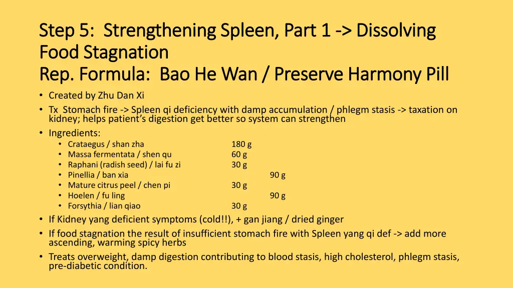 step 5 strengthening spleen part 1 step