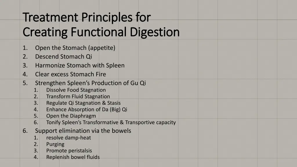 treatment principles for treatment principles