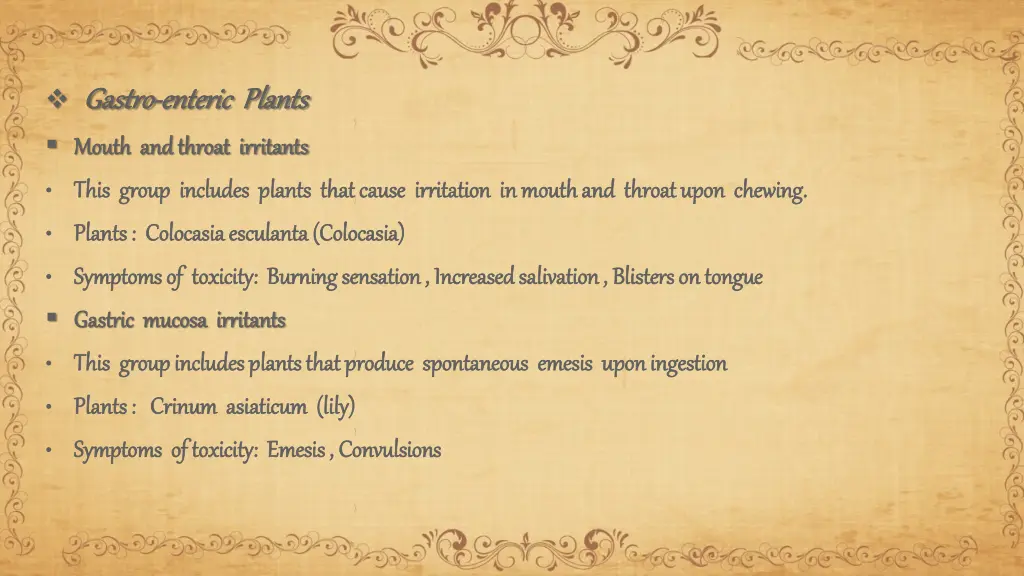 gastro gastro enteric plants enteric plants mouth